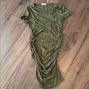 Chic Olive Green Midi Dress